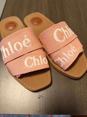Chloe woody sandal in pink